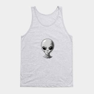 Grey Alien toon Tank Top